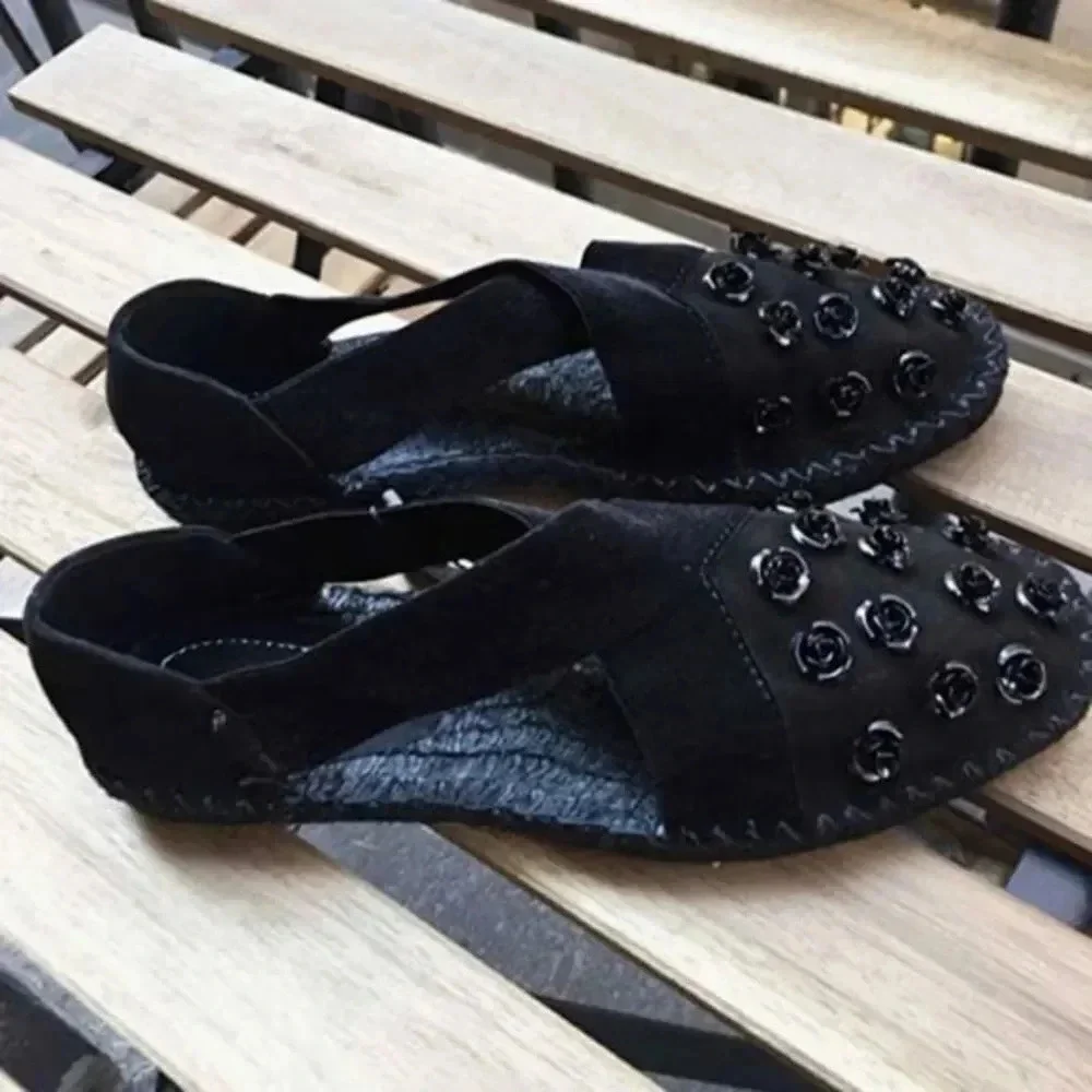 Zara Women's Floral leather espadrilles 1340/201